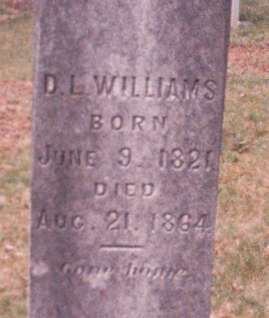 D. L. Williams Tombstone